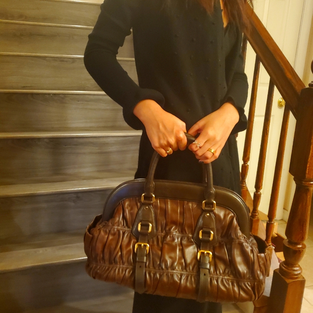 AUTHENTIC PRADA NAPPA GAUFRE TOTE